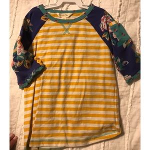 Matilda Jane striped 3/4 length top💛